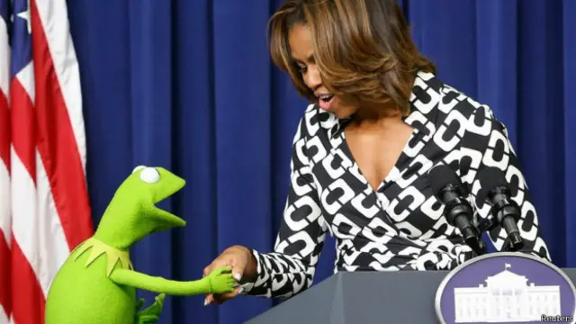 La rana René es tan famosa que hasta Michelle Obama la recibió en la Casa Blanca.