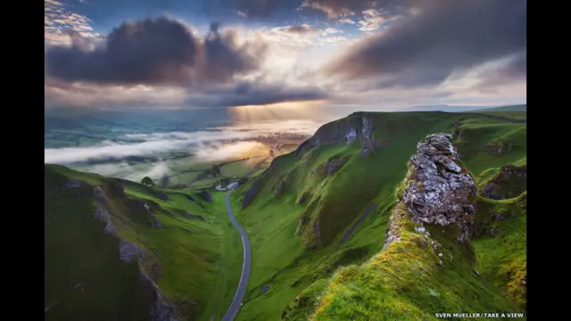 Sunrise at Winnats Pass, İngiltərə. Müəllif - Sven Mueller
