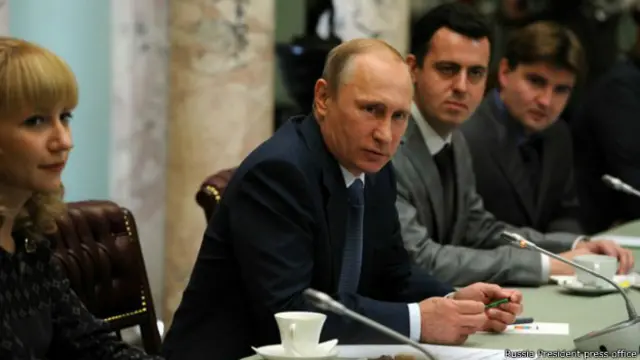 Встреча Владимира Путина с молодыми учёными и преподавателями истории в Музее современной истории России