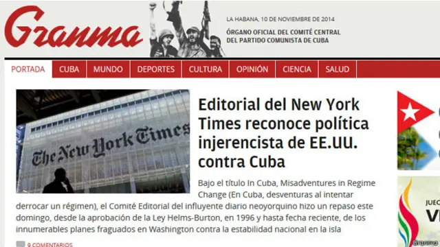 página de Granma