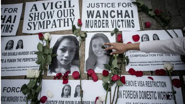 protes menuntut keadilan untuk Sumiarti dan Seneng di Hong Kong tanggal 9 November lalu