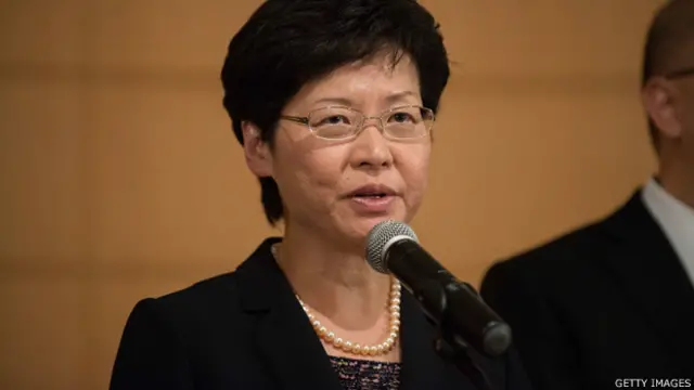 林郑月娥在与香港学联代表会面后对记者讲话（21/10/2014）