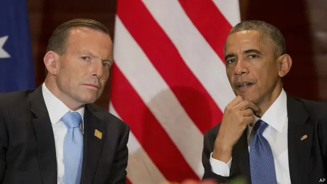 أجرى أبوت وأوباما محادثات على هامش قمة التعاون الاقتصادي في بكين.