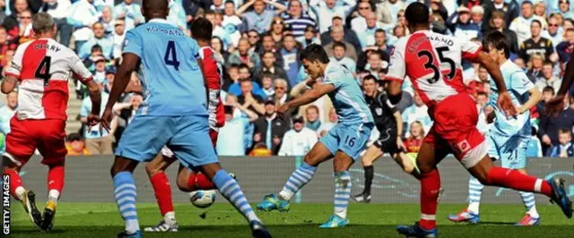 El gol con el cual el Manchester City ganó su primera liga en 44 años. Fue el 13 de mayo de 2012.