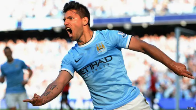 Sergio "Kun" Agüero llegó al fútbol inglés en 2011.