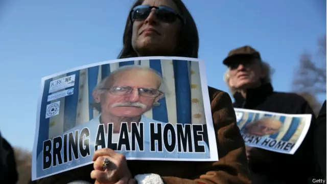 Manifestación por la liberación de Gross