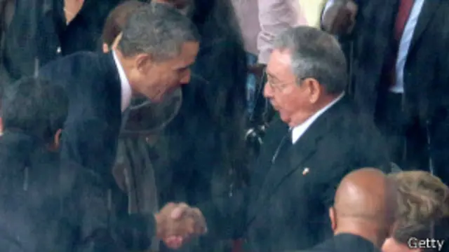 Barack Obama y Raúl Castro