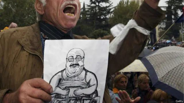 Митинг в Грузии против экономической политики Кахи Бендукидзе