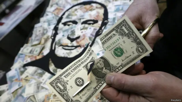 Інсталяція російського художника Василя Слонова із зображенням Володимира Путіна