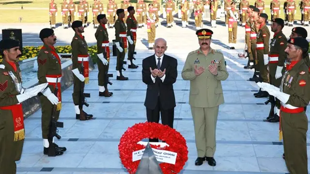 افغان صدر اشرف غنی کے دورہ پاکستان کی اہمیت جی ایچ کیو میں دیے گئے استقبالیے سے واضح ہوتی ہے