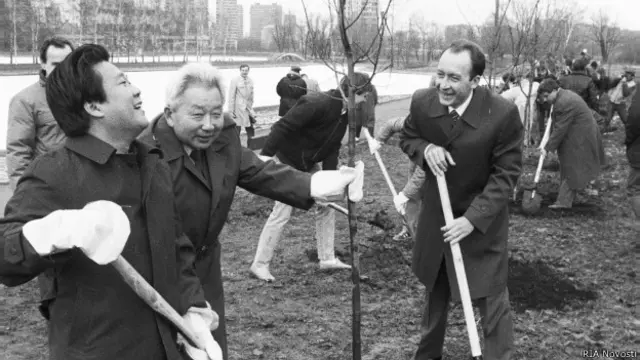 Северокорейский политик Цой Рён Хэ в Москве в 1987 году