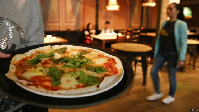 Пицца в московском ресторане