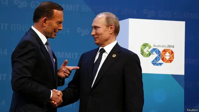 Австралийский премьер Тони Эббот и Владимир Путин
