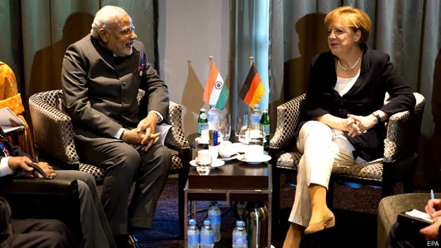 मोदी और एंजेला मार्केल