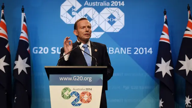 د استرالیا لومړي وزیر ټوني اېبټ: که دغه ژمنې عملي شي نړیوال اقتصاد به دوه اعشاریه یو سلنه وده وکړي