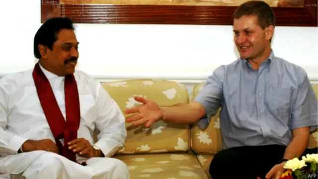 महिंदा राजपक्षे और एरिक सोलहिम