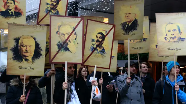 Демонстрация в центре Праги