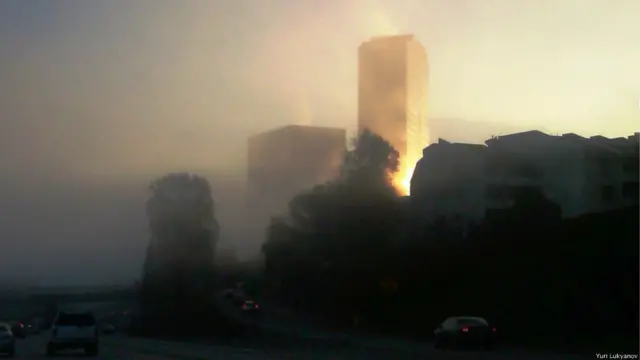 туман в городе