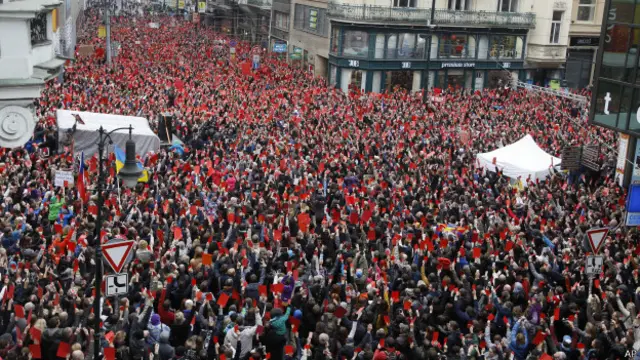 Демонстрация в Праге