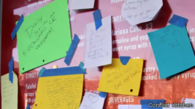 Mensajes en Conflict Kitchen