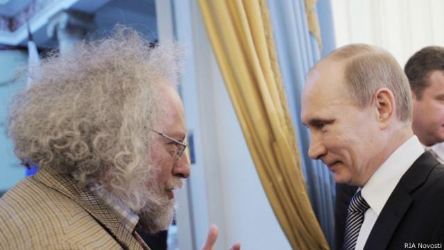 Владимир Путин и Алексей Венедиктов (13 января 2012 г.)