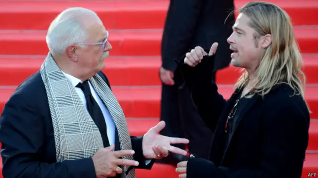 Никита Михалков и Брэд Питт