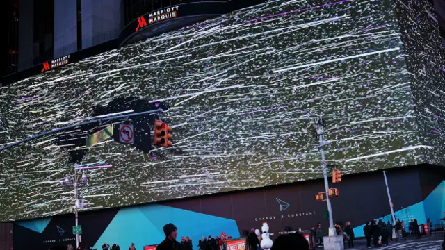 times square, billboard