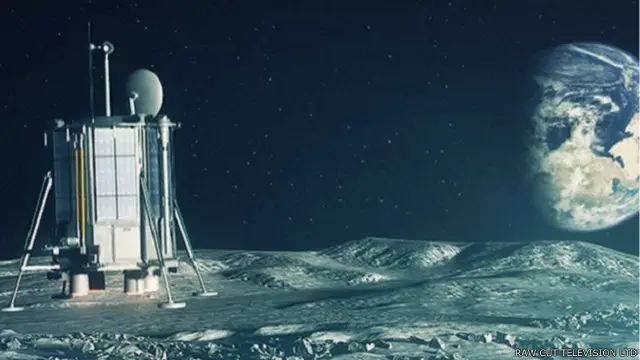 صورة للأرض من فوق سطح القمر