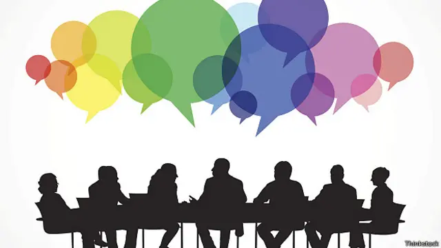 Графическое изображение разговоров на совещании