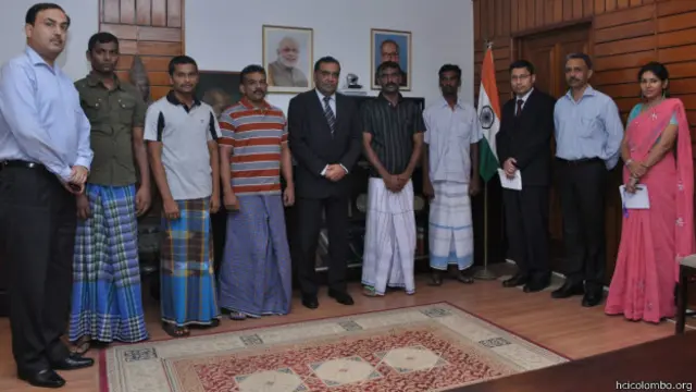 श्रीलंका में रिहा हुए मछुआरे