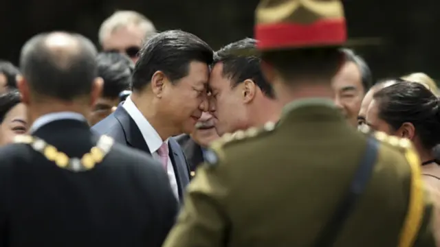 习近平接受“碰鼻礼”