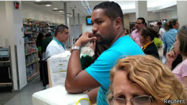 Fila en la farmacia