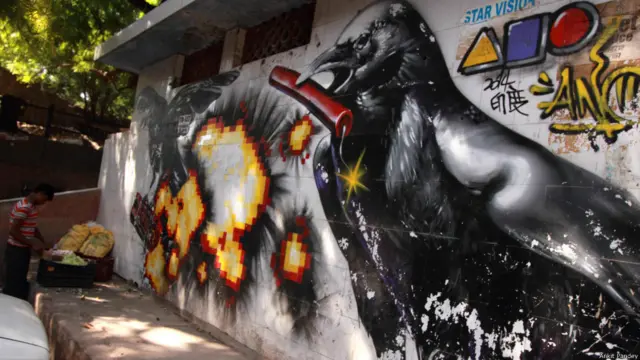 शाहपुर जट, दिल्ली में बनी ग्रैफ़िटी