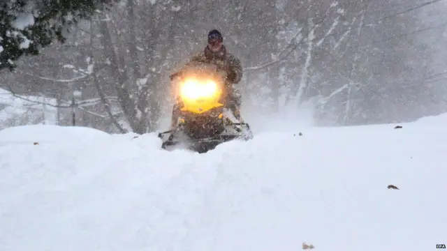 अमरीका बर्फ़बारी