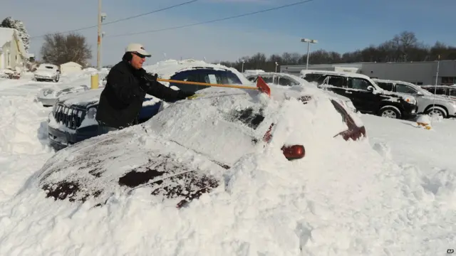अमरीका बर्फ़बारी