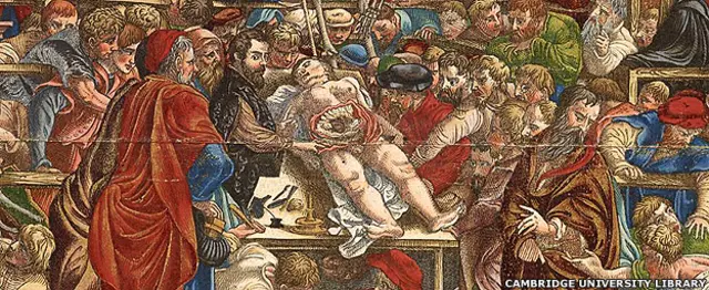 Imagen cortesía de Cambridge University Library del libro de Andreas Vesalius