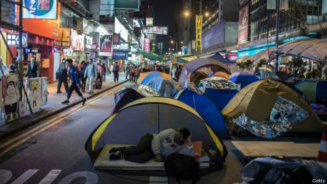 旺角占领人士。