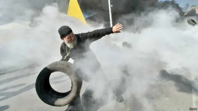 Протестующий на Майдане