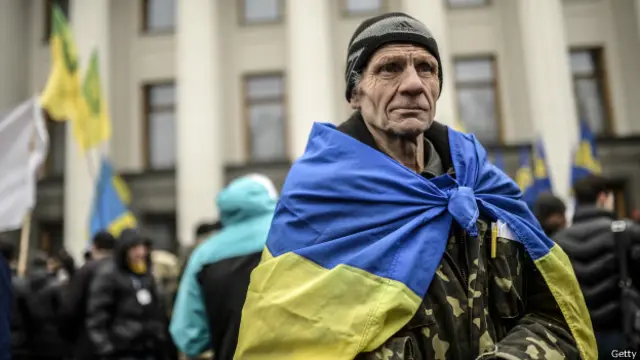 Протестующий на Майдане