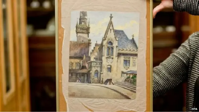 اللوحة حملت اسم "مبنى بلدية ميونيخ"