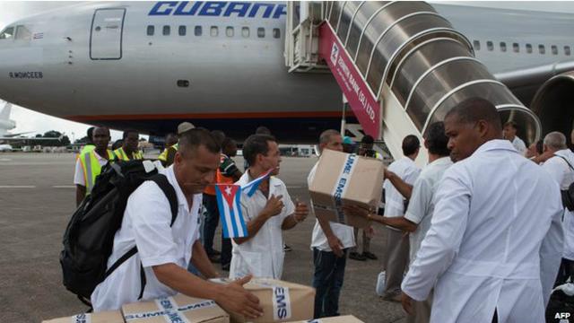 اولین گروه متخصصان کوبایی اوایل ماه اکتبر وارد سیرالئون شدند