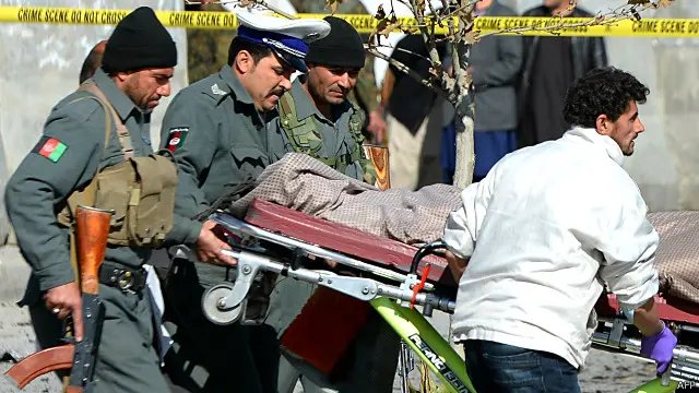 گذشتہ اتوار کو افغانستان میں والی بال کے میچ میں خودکش حملے میں 57 افراد مارے گئے