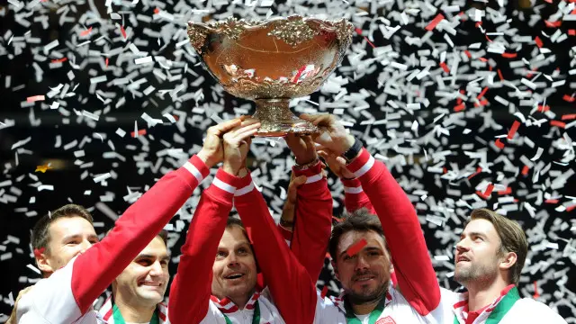 Swiss memenagi Piala Davis pada 2014.