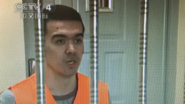 学生之一肖克来提·尼加提在2014年9月26日中央电视台报道中的画面