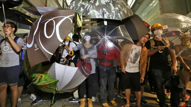 用于抵挡胡椒水的雨伞 