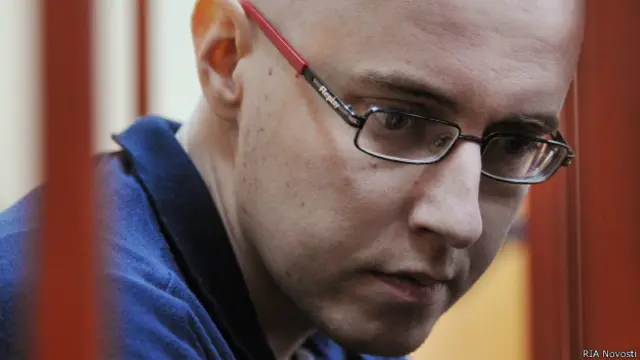 Илья Горячев в Басманном суде в январе 2014 года