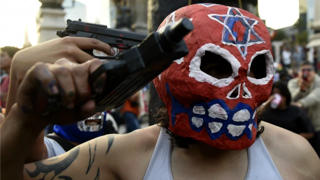 Protesta por la desaparición de estudiantes en Iguala, Guerrero. Foto: AFP/Getty