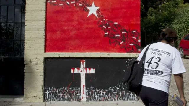 Familiares de estudiantes desaparecidos en Iguala, Guerrero. Foto: AFP/Getty