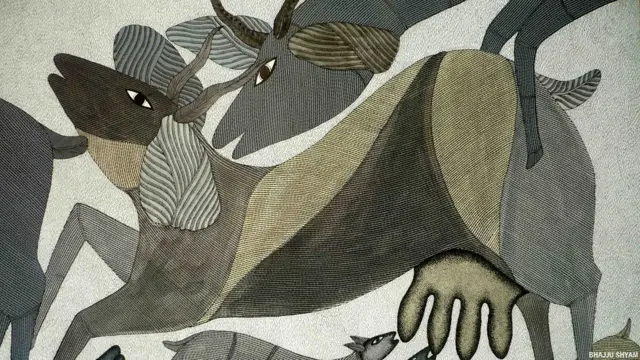 गोंड कलाकार भज्जू श्याम की पेंटिंग