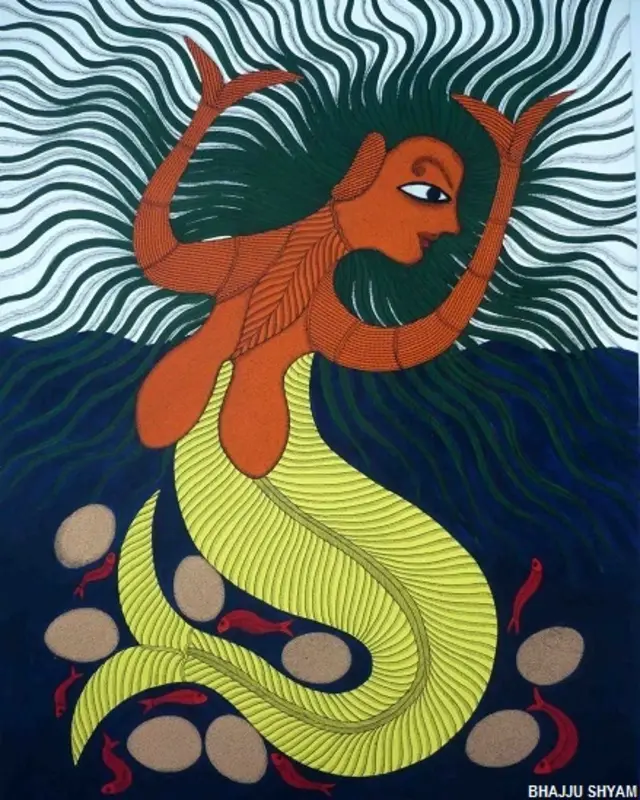 गोंड कलाकार भज्जू श्याम की पेंटिंग